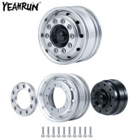 YEAHRUN Aluminum Alloy Beadlock Front Wheel Hub Rim For Tamiya 114 Trailer Tractor RC Truck Car Upgrade Parts