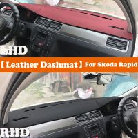 Leather Dashmat Accessories Car-Styling Dashboard Covers Pad Dash Mat Sunshade Carpet For Skoda Rapid Spaceback 2014-2019