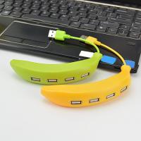 Multiple Us Bport for Laptop USB Multiport Adapter 4-Port Hub Splitter Banana Shape USB Splitter Expander Hub Type C Adapter Faster Data Transfer for PC Laptop Flash Drive Camera sensible