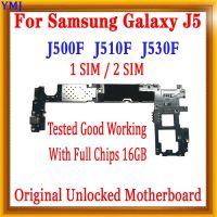 เมนบอร์ดดั้งเดิมเหมาะสำหรับ Samsung Galaxy J5 J500F J510F ปลดล็อกเมนบอร์ดชิปแบบเต็มบอร์ดลอจิกบอร์ดปลดล็อคระบบ