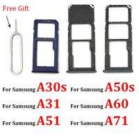 เหมาะสำหรับ Samsung A30S A50S A71 A51 A60นาโนซิมกระเป๋าเก็บบัตรที่ใส่เต้ารับตัวแปลง + ขา