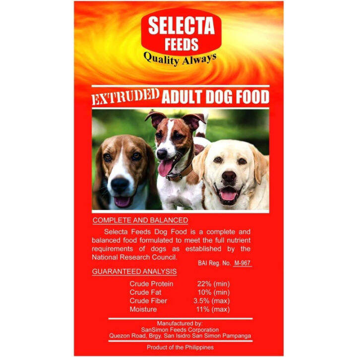 ♢Selecta Dog Food 5Kg10Kg8Kg AdultPuppyMaintenance♀ Lazada PH