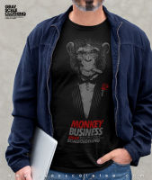 MONKEY BUSINESS เสื้อยืดร้าน Grayscale สีดำแขนสั้น ผ้า Cotton ?% สกรีนสียาง สวมใส่สบายระบายอากาศได้ดี