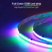 Full Color COB LED Strip High Density Flexible Tape Ribbon 720 LEDs/m Dream Color COB Led Light DC12V/24V For Home Decor