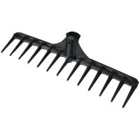 Golf Grip Rake Head Golf Course Driving Range Sand Pit Rake Garden Yard Leaf Lawn Finishing Tool สีดำ