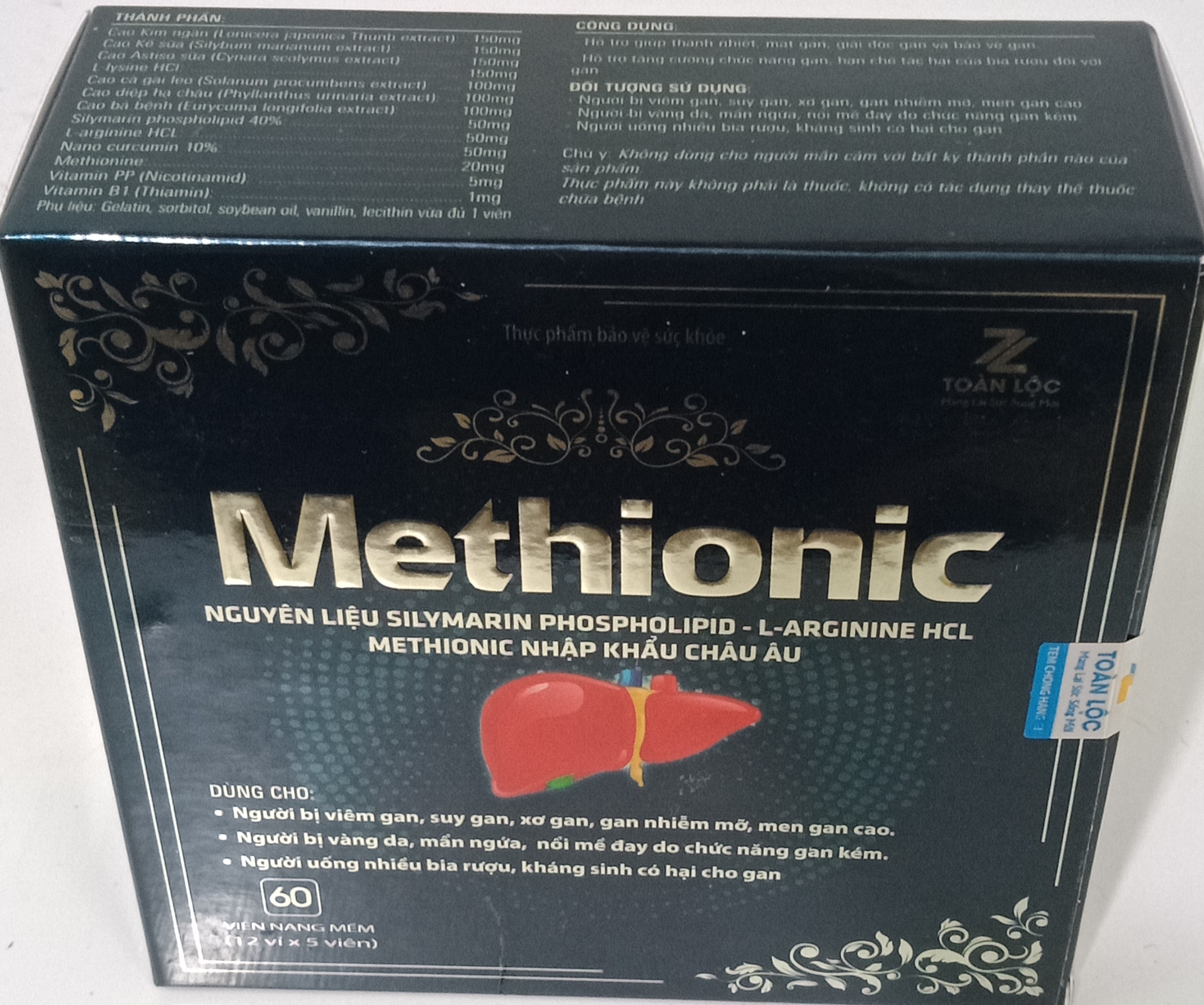 Thực phẩm sức khỏe METHIONIC hỗ trợ chức năng gan ( hộp 60 viên)