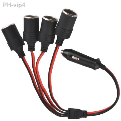 Car Cigarette Lighter Extension 12 V 24 V Power Charger Adapter 1 To 4 Way Road Distributor Female Socket Plug Connector Adapter