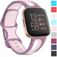 sdfdfsgs Double Color Soft Silicone Band For Fitbit Versa 2 1 Replacement Sport Bracelet Wristband Strap for Fitbit Versa Lite SmartWatch