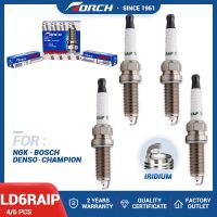 ZZOOI NEW 4/6PCS TORCH Iridium&amp;Platinum Spark Plugs LD6RAIP Replacement for VR8NII35U Denso IXEH20TT Candle DF6H11B Ignition