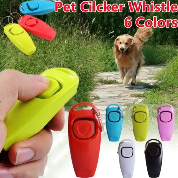 1pc Light Blue Plastic Pet Training Clicker With Wristband, Sound Keychain  Dog Whistle, Large Button Pet Behavior Training Device