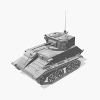 SSMODEL 48575 V1.7 148 3D พิมพ์เรซิ่น Model Kit British Vickers Mk VI Light Tank