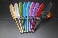 2pcs/lot Feather Capacitive Stylus Touch Screen Pen for iPhone 5 4S 4 Samsung S4 Tablet PC Novelty Item DP0005 Stylus Pens