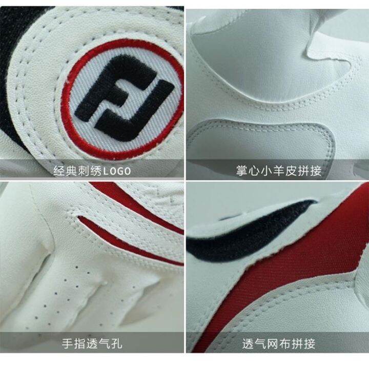 footjoy-golf-gloves-mens-lambskin-fiber-wear-resistant-sports-golf-gloves-ถุงมือกันลื่นลื่นไหล