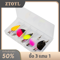 ZTOYL Luya กลิตเตอร์2.2g 6.5cm คอมโพสิตหมุนได้สีแวววาวแบบปากหยิกปลาเทราท์เบ็ดเดียวเหยื่อปลอม