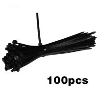 100PCS nylon cable ties self-locking black plastic ring winding cable ties cable ties fixed cables various specifications Cable Management