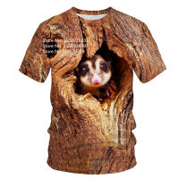 2023 newFashion Cute Animal 3D Print T-Shirt Funny Harajuku Tee Round Neck Short Sleeve Unisex Summer Tops Tees