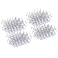 20 Pcs/Box Bird Spikes, Stainless Steel Bird Deterrent Spikes Cover for Fence Railing Walls Roof Yard