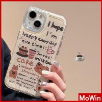 ☏◊❦ Mowin - เข้ากันได้สำหรับ เคสไอโฟน เคสไอโฟน11 เคส 11เคสไอโฟนเคสใสเคส นุ่มกันกระแทกปุ่มชุบไฟฟ้าน่ารักหมีกราฟฟิตีเข้ากันได้กับ iPhone 13