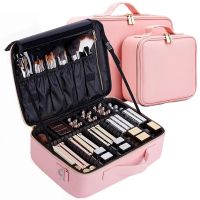 【cw】Women Professional Suitcase Makeup Make Up Cosmetic Bag Organizer Storage Case Zipper Big Large Toiletry Wash Beauty Pouch