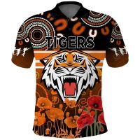 2023 NEW Style Wests Tigers Anzac  Polo Shirt Aboriginal Lest We Forgetsize：XS-6XLNew product，Can be customization