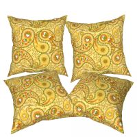 geometric Set of 4 Pillow Covers 45x45 Pillowcase Decorative Set Home Decorative Pillow Case Cushion Covers for Couch