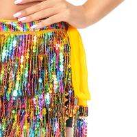 Moon Okey Sparkly Hip Skirt กระโปรงห้อยพู่เลื่อมสำหรับงานปาร์ตี้เทศกาล