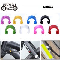 FUDIZUO19 5/10ชิ้น8สีแนะนำถนนสายที่อยู่อาศัยกลางแจ้งจักรยาน MTB Derailleur กรณีสายเบรค/สาย Buckles C กิ๊บรูปร่าง C-Buckle Clasps