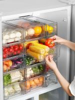 Refrigerator Drawer Organizer Bin Clear Fruit Food Jars Storage Box Transparent Fridge Storage Bin Containers for Pantry Freezer