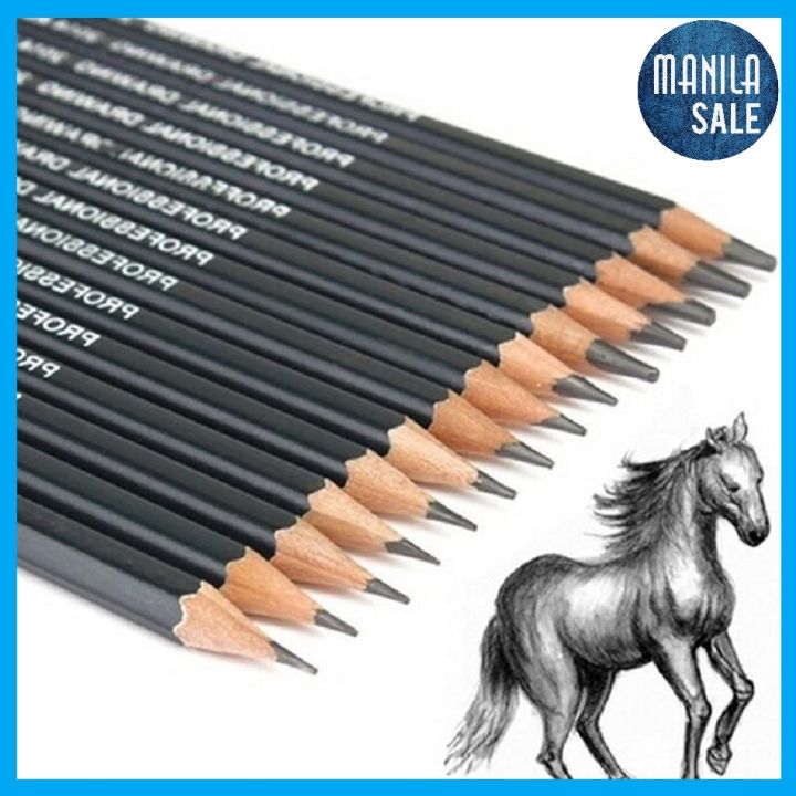 14Pcs/Set Professional Sketch Pencil Set HB 2B 6H 4H 2H 3B 4B 5B 6B 10B