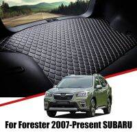 แผ่นรองท้ายรถทำจากหนังสำหรับ Subaru Forester แผ่นรองท้ายรถเป็นของขวัญ2007 2008 2009กันน้ำได้2010-2021ถาดที่วางบนชั้นอุปกรณ์เสริมไลเนอร์กระบะ