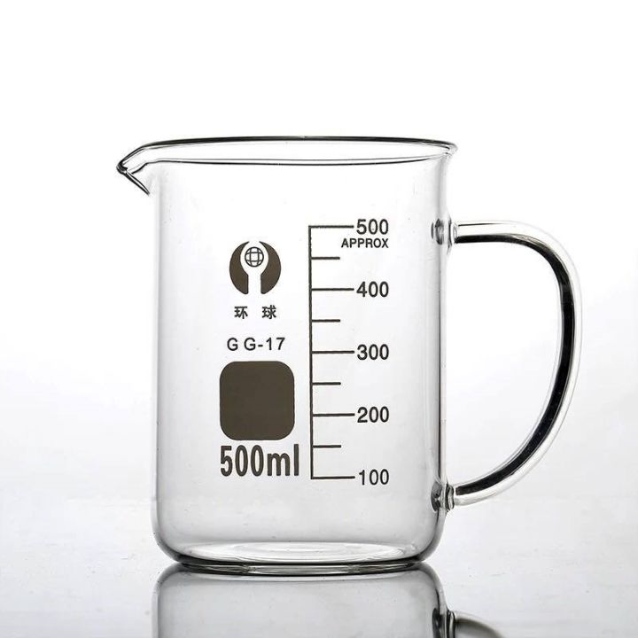 thickened-high-temperature-resistant-glass-beaker-with-handle-graduated-glass-beaker-with-handle-250ml500ml-free-shipping
