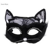 ZOEEN Fashion Girls Halloween Cat Eye Black Lace Fancy Dress Accessories