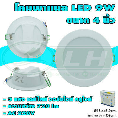 โคมพาแนล กลม LED 9W ขนาด 4 นิ้ว (I-26) * ยกลัง 72 ชุด *