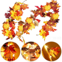 175ซม. ประดิษฐ์ Maple Leaf Garland Vine Fall Leave ฤดูใบไม้ร่วงแขวน Vine พืชสำหรับงานแต่งงานวันขอบคุณพระเจ้าฮาโลวีน Garden Decor