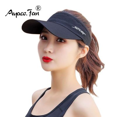 Summer Women Breathable Air Sun Hats Quick-dry Visor UV Protection Top Empty Solid Men Sports Tennis Golf Running Sunscreen Cap Towels
