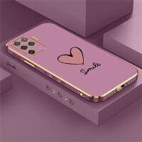 เคสโทรศัพท์รูปหัวใจความรักเคลือบผิวสำหรับ Reno 5 Lite 2F 3 4 6 Pro Plus 7Z 8T กรอบเคสกันกระแทกมือถือซิลิโคนนิ่ม