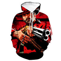 2023 NewPopular เกม Hoodies Red Dead Redemption 2 3D พิมพ์ Hooded Sweatshirt ผู้ชายผู้หญิงแฟชั่น Hoodie RDR2 Hip Hop Pullover Unisex Tops