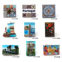 Resin Fridge Magnet portgual spain india Travel Souvenir Refrigerator Magnetic Sticker Craft Home Decor