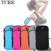 TUKE Universal 6 Running Sport Armband Bag Waterproof Arm Bag Mobile Phone Bag Case Fitness Gym Arm Band For iPhone Samsung Huawe