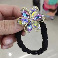 【CW】 New Fashion Elastic Rubber Band With Crystals Headwear Colorful To Hair Trend