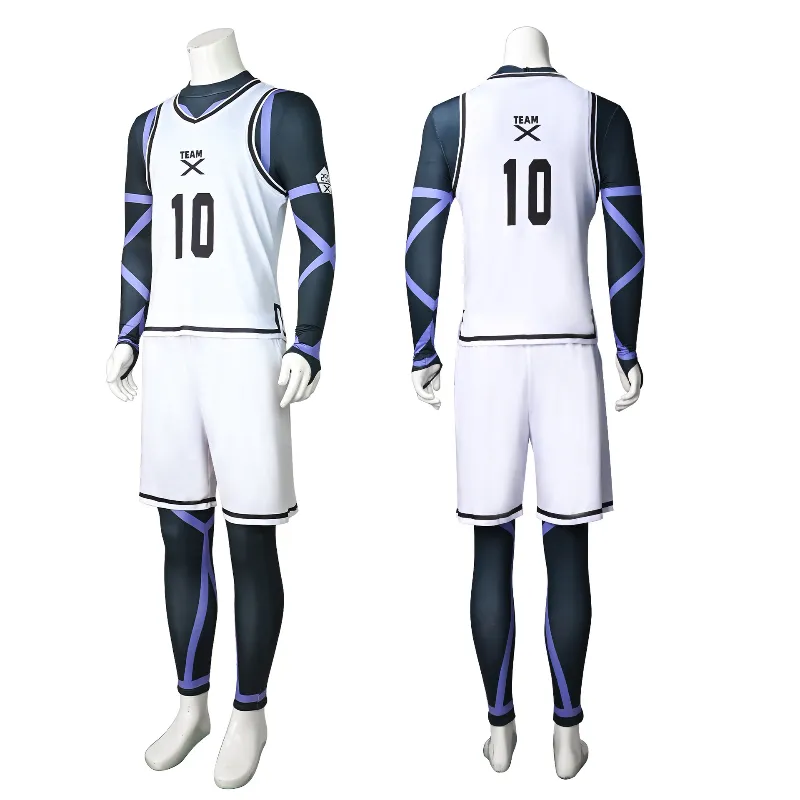 Anime Blue Lock Nagi Seishirou Team Uniformes Brancos Cosplay Traje Bachira  Meguru Peruca Futebol Jersey Roupa Esportiva Chigiri Hyouma - Escorrega o  Preço