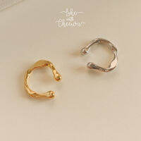 She with Cheewa | silver925 | wry earcuff ต่างหูหนีบเงินแท้ มินิมอล ทรงเป็นคลื่นๆ จิ๋วๆ ปรับขนาดตามใบหูได้เลยค่ะ