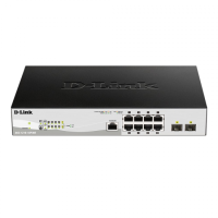 SWITCH (สวิตซ์) D-LINK 8 PORT DGS-1210-10P GIGABIT PORT MANAGED &amp; 2 PORTS SFP POE(DGS-1210-10P)