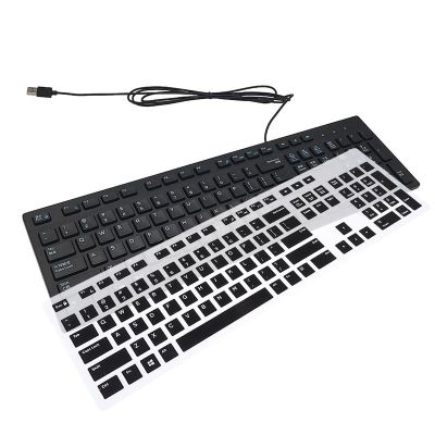 ▧㍿ For Dell Aio Kb216 Kb216P Kb216T KM636 All-In-One Pc Desktop Pc Waterproof Dustproof Protector Skin Keyboard Cover