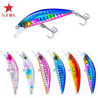 SZWL 50mm/6g Luminous Fishing Lure Vivid 3d Eyes Hard Bait With Treble Hooks Fishing Gear Accessories