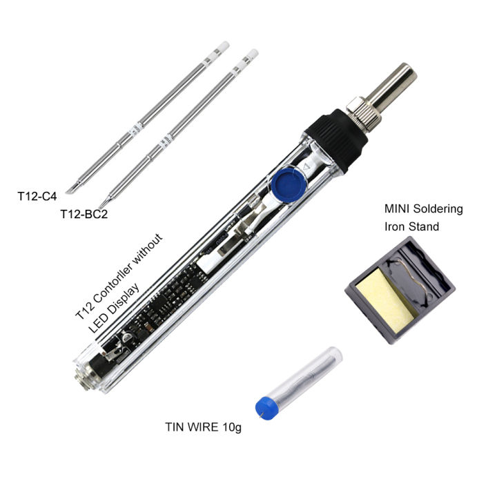 t12-electric-soldering-iron-kit-mini-portable-t12-soldering-iron-tips-tools-adjustable-temp-soldering-station