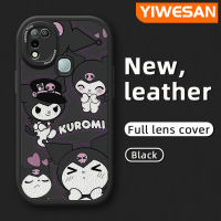 YIWESAN เคสสำหรับ Infinix ขายดี10 Play เคส X688C ลายการ์ตูนน่ารัก Kuromi เคสโทรศัพท์หนังดีไซน์ใหม่บางกันกระแทกเคสซิลิโคนแบบนิ่มฝาครอบเลนส์เต็มรูปแบบเคสป้องกันกล้อง