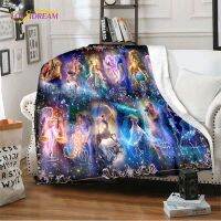 Hot Sale Twelve Constellations Throw Blankets for Beds Spring Autumn Fleece Fabric Blanket Queen Size Bedding Cover Home Decor