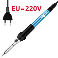 สถานีซ่อมงานเชื่อมเชื่อมปรับอุณหภูมิได้เครื่องเชื่อมเหล็ก220V 110V EU/US 60W เครื่องมือซ่อมแซมเซ็ทหัวแร้งพร้อมห้วเปลี่ยนความร้อน