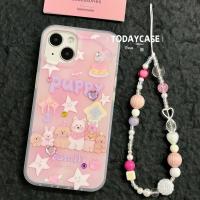 เคสไอโฟนน่ารัก ลูกสุนัขลายการ์ตูนเหมาะสำหรับ Apple iPhone14promax/13/12/11 เคสมือถือ 2 ชั้น